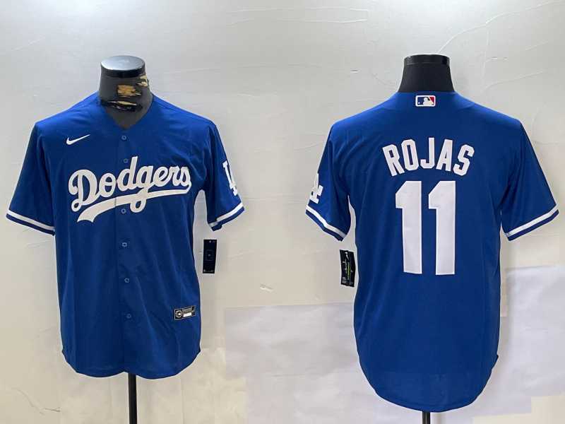 Men%27s Los Angeles Dodgers #11 Miguel Rojas Blue Cool Base Stitched Jersey->houston astros->MLB Jersey